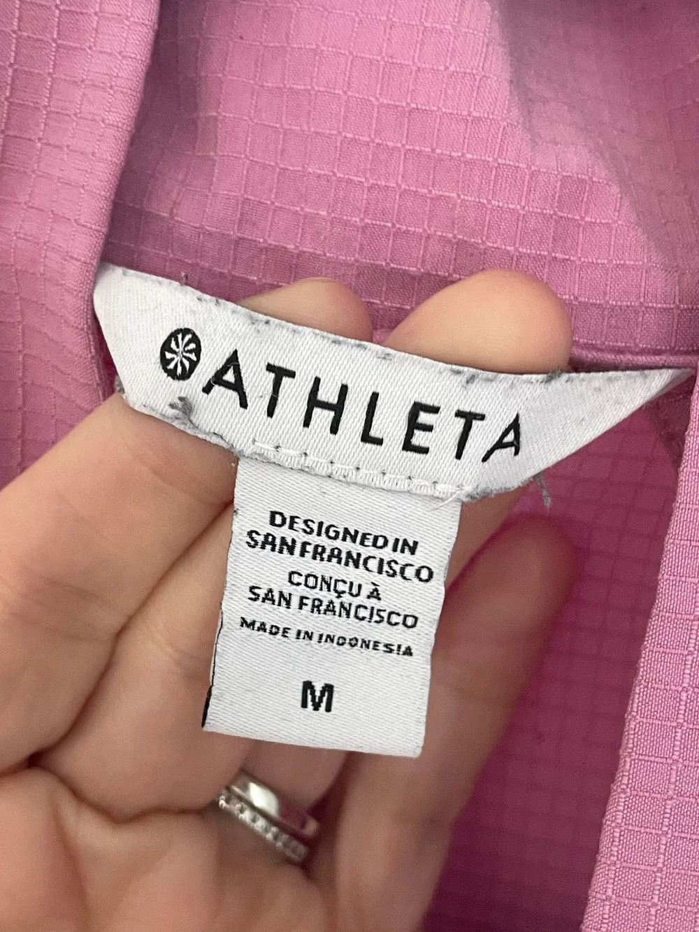 Athleta Boundless Popover Jacket Size M casual athleisure Maritima Pink. L14